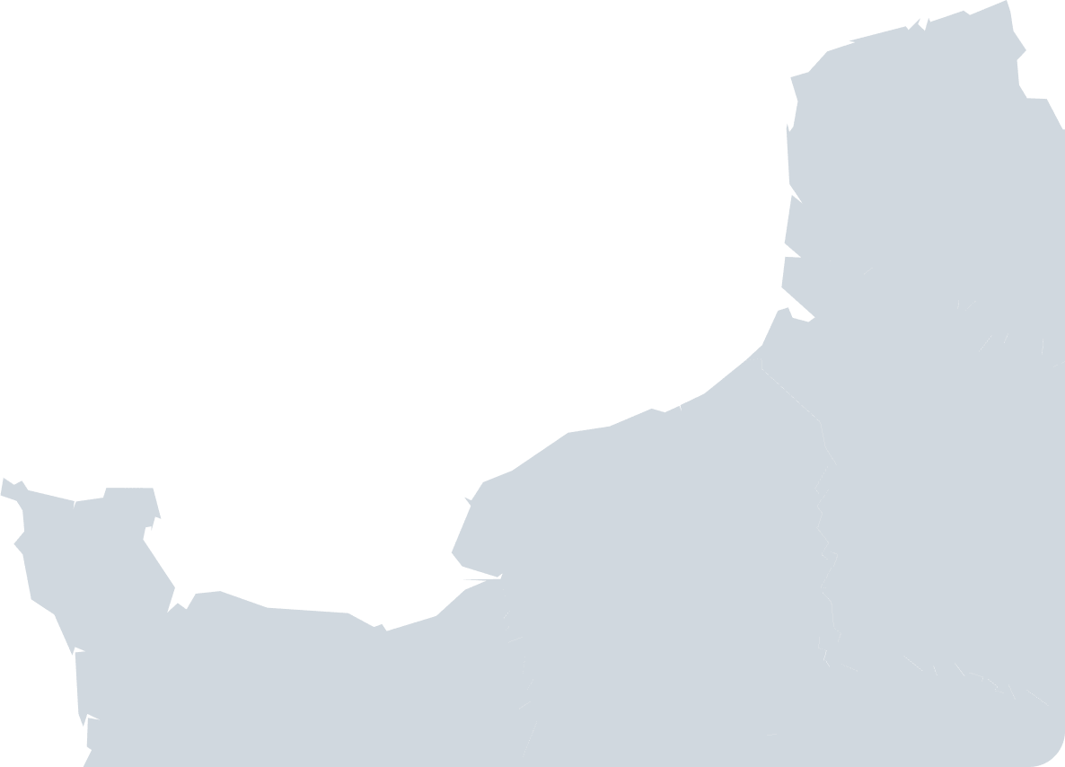 Carte des agences Bubendorff en Normandie : Caen, Rouen, Le HAvre, Dieppe